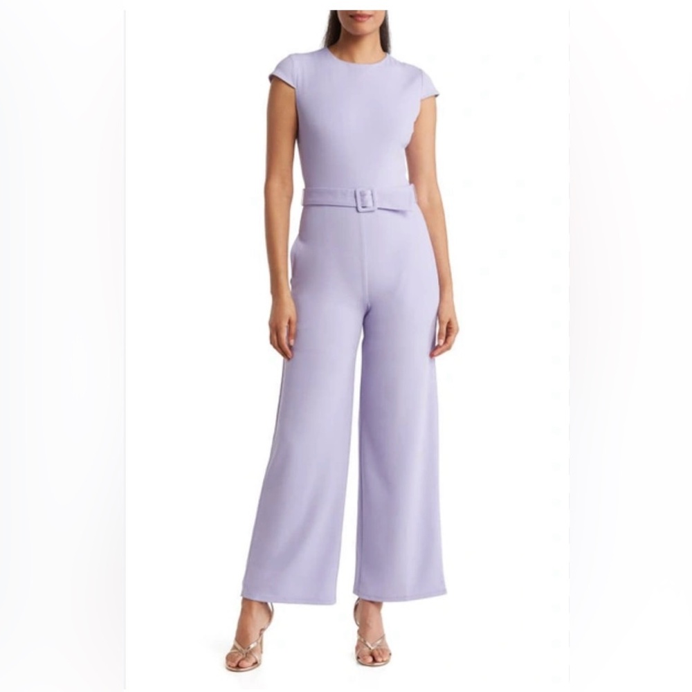 Maggy London Cap Sleeve
Belted Jumpsuit In Violet Tulip...